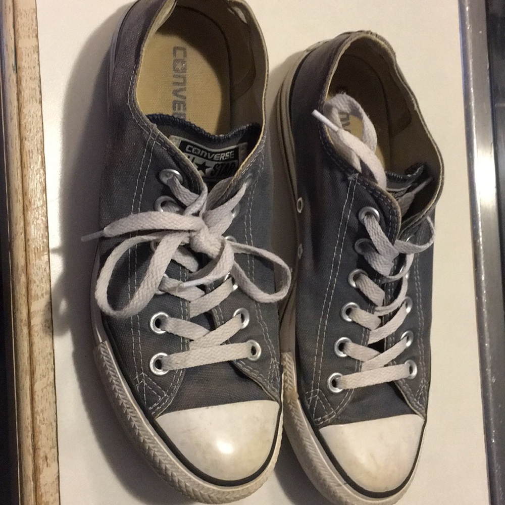 Dark denim low-top converse